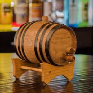 1 Liter (.25 gallons) Rum Infused White Oak Barrel
